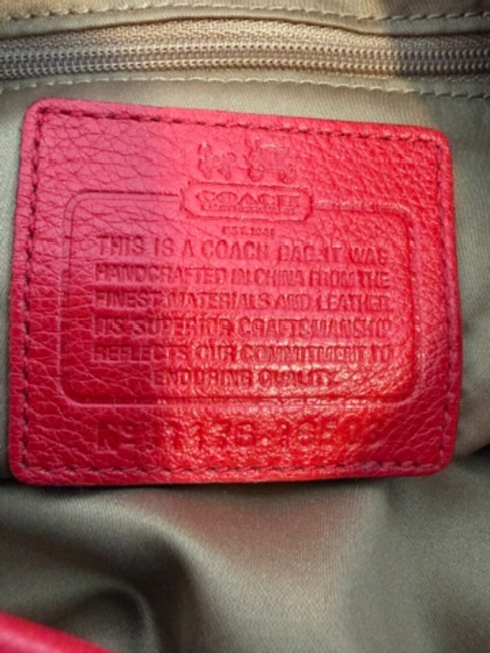 COACH Y2K Madison Maggie Red Leather Shoulder Bag - Picture 11 of 15